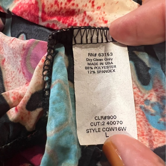 Rampage 90s Y2K Black and Multicolor Floral sequined Skirt size large - Picture 8 of 8